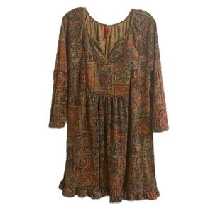 Urban Mangoz size Large Boho western Tunic blouse dress size medium